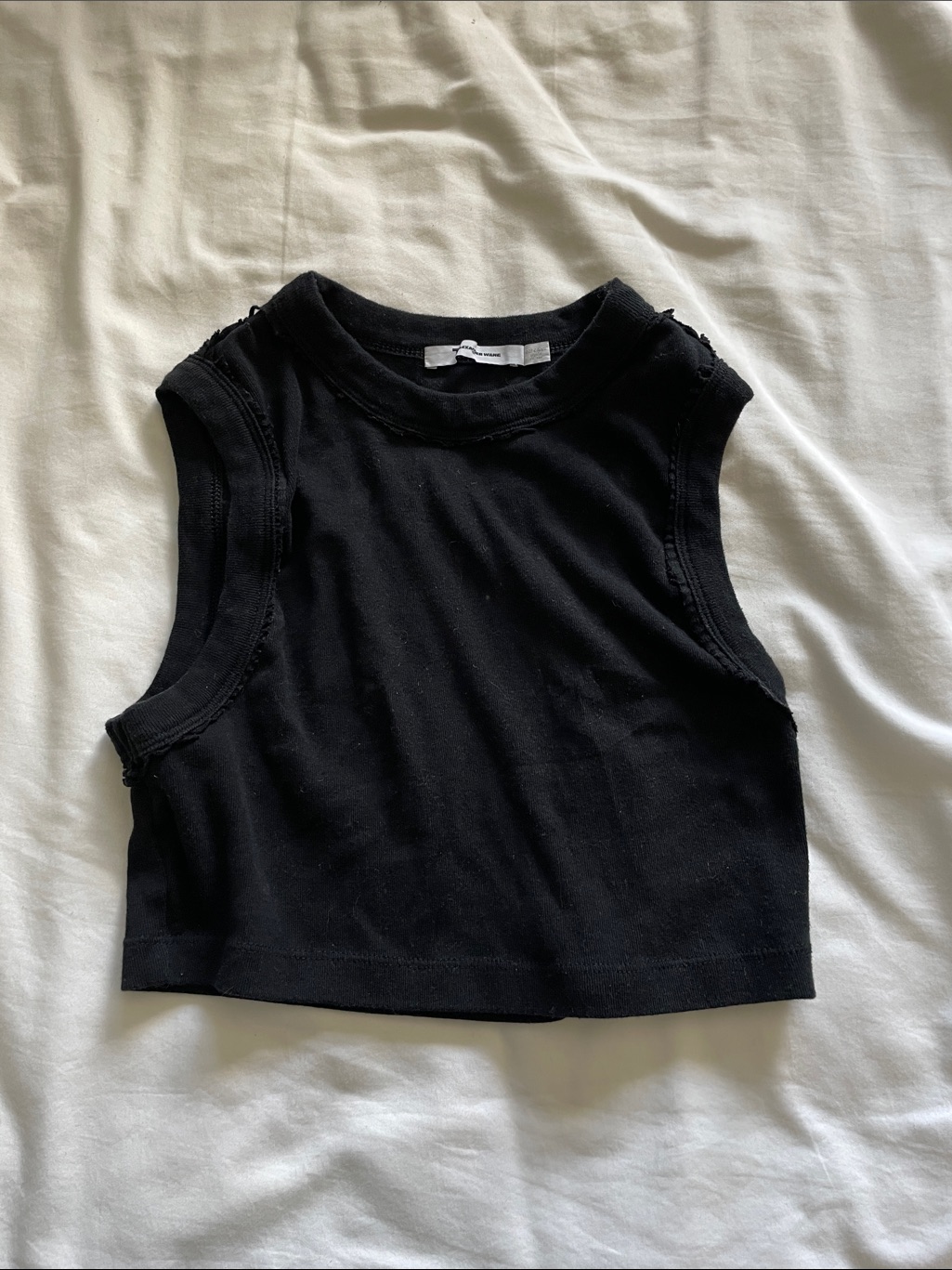 T Alexander Wang Black Cropped Tank Top